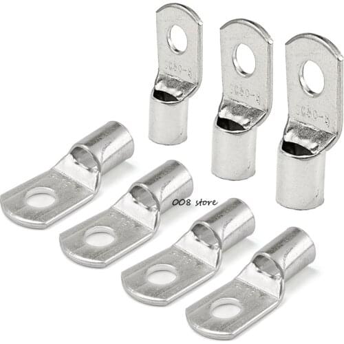 10PCS 20PCS 30pcs/Lot SC 50-8 50mm2 8mm Bolt Hole Tinned Copper Cable lugs Battery Terminals Brand New