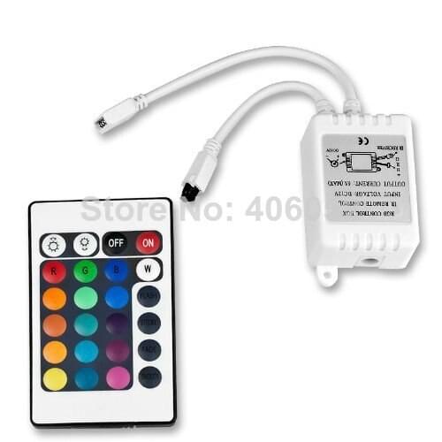 100set/lot DC12V Led RGB Controller 24 Key IR Wireless Remote RGB Controller For RGB Strip Light