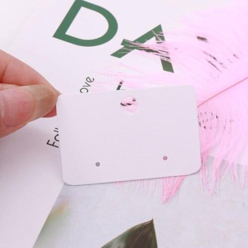 100pcs/lot 3x4.7cm Plastic Paper Earring Cards 925 Silver Ear Studs Holder DIY Display Hang Cards for one pair Jewelry Packaging