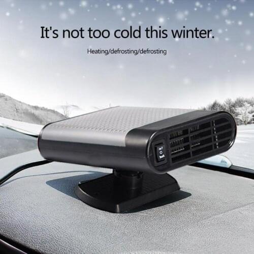 150W DC 12V Mini Vehicle Heater Portable Car Heating Cooling Thermostat Car Fan Cooling Electric Oscillating Fan Dropshipping