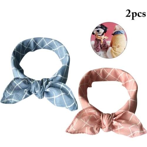 2Pcs Pet Scarf Cute Printing Decor Pet Bandana Cat Dog Scarf Cat Bib For Puppy Pet Supplies Clothing Accessories