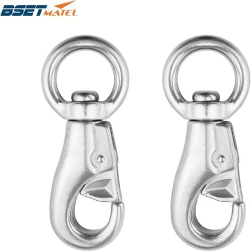 2X Stainless Steel 304 Swivel Snap Hook Snap Shackle 1000Lb Capacity Rated Indoor Outdoor Hanging Hammock boat rigging hardware
