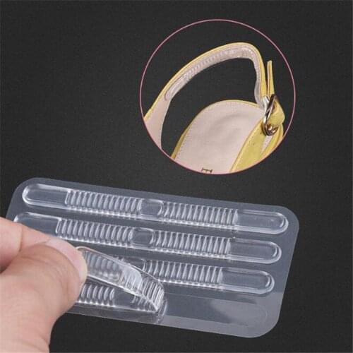 4pcs/Pack New Fashion Silicone Gel Heel Cushion Protector Liner Shoe Insert Pad Clear Insole Grips Shoe Foot Care
