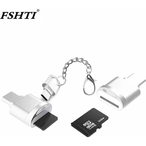 50pcs/lot High qualit Portable USB 3.1 to Type-C Adapter USB to Type C Micro Converter OTG Adapter with TF SD Memory Card Reader