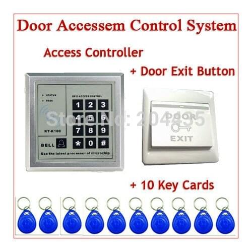 5YOA Access Control System RFID Keytab Proximity Door Lock 5YOA Brand New+RFID key tab card+Door exit push button switch