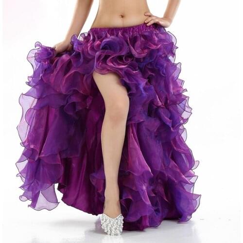 8 Color Belly Dance Performance Skirt New Belly Dance Clothing Long Skirt Children Women Professional Oriental Belly Dance Skirt