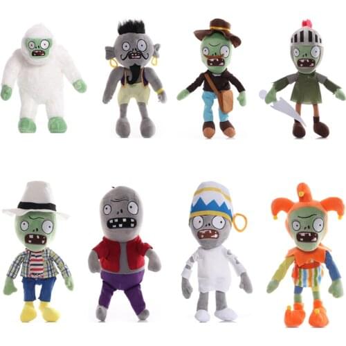 8pcs/lot 30cm Plants vs Zombies Plush Toys PVZ Mummy Clown Snowman Zombies Plush Stuffed Toys Doll Gifts for Kids Children