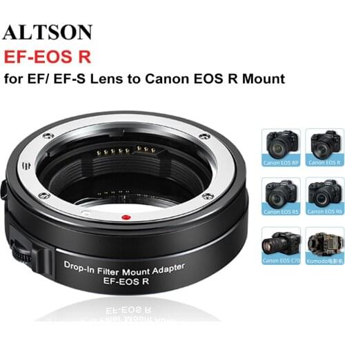 ALTSON EF-EOS R Auto Focus Cameras Lens Adapter Ring with CPL Filter For Canon EF EF-S Lens to Canon EOS R mount Komodo Cameras