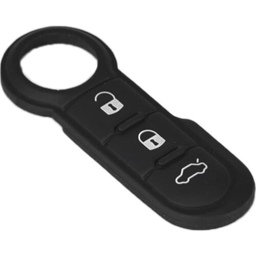 1Pcs Car Key Pad For White Pattern Fiat 500 3 Button Pad Fashion Remote Key Button Leather Car Key Pad Components Accessories