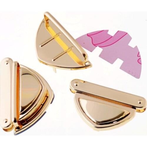 Free Shipping 5 Sets Rose Gold Color Handbag Bag Accessories Purse Twist Turn Lock 34x52mm