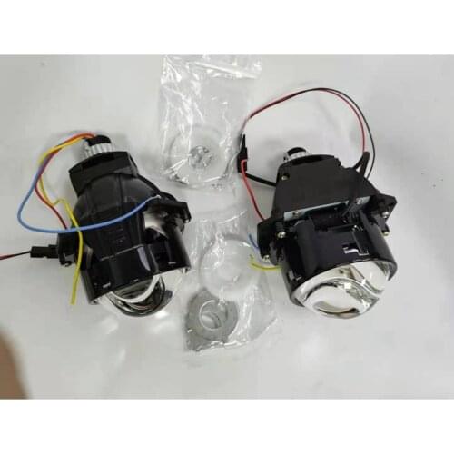 Lossless 12v55w car motorcycle 3.0 inch LED bifocal lens laser matrix high beam cannon h1.h7 h4 9005/9006 far and near beam modi
