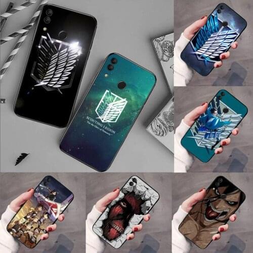 Attack on titan japan anime Phone Case For Huawei Honor view 7a5.45inch 7c5.7inch 8x 8a 8c 9 9x 10 20 10i 20i lite pro