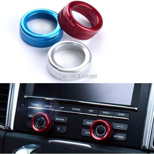 Angelguoguo Car volume knob decoration/volume decoration Knob sticker Fit for Porsche Macan Panamera Cayenne
