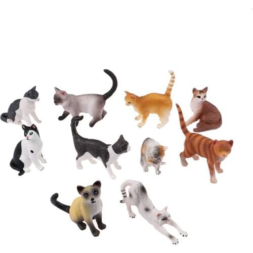 Kids Children Simulation Cat Toys Pet Model Figure Animal Plastic Action Figures Funny Toy Gift Doll Home Decor Cats Figurine