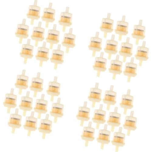 40pcs New Motor Inline Gas Oil Fuel Filter Small Engine For 1/4'' 5/16" Line