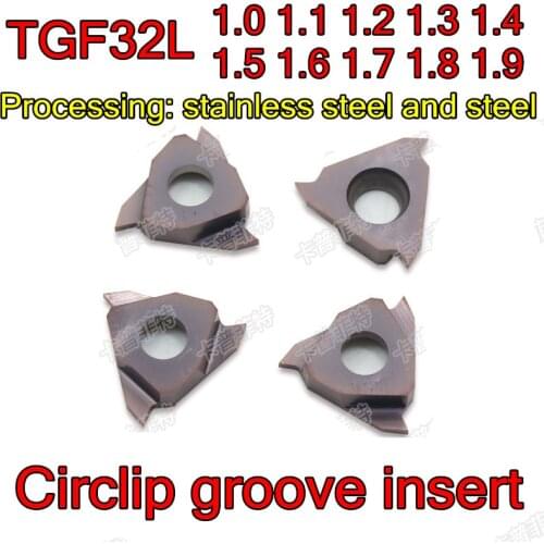 TGF32L-1.0 1.1 1.2 1.3 1.4 1.5 1.6 1.7 1.8 1.9mm Vertical Circlip groove insert Processing: stainless steel and steel