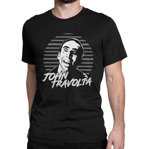 Mens T-Shirts John Travolta Nicolas Cage Casual Pure Cotton Tees Classic Short Sleeve T Shirts Round Neck Clothes Gift