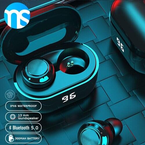 Ms TWS Bluetooth Headphones With Charge Case Stereo Earbuds Earphones With Microphone Waterproof Noise Cancelling Hifi Earphones