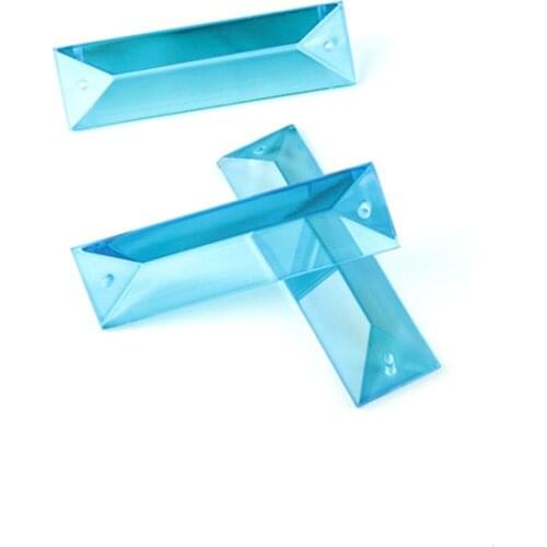 Crystal Prism Pendant 100pcs/Lot 22*76mm Various Color Glass Chandelier Parts Drop For Chandelier Suspension