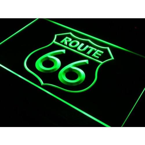 I371 Historic Route 66 Mother Road LED Neon Light Light Signs NR On/Off Switch 20+ Colors 5 Sizes