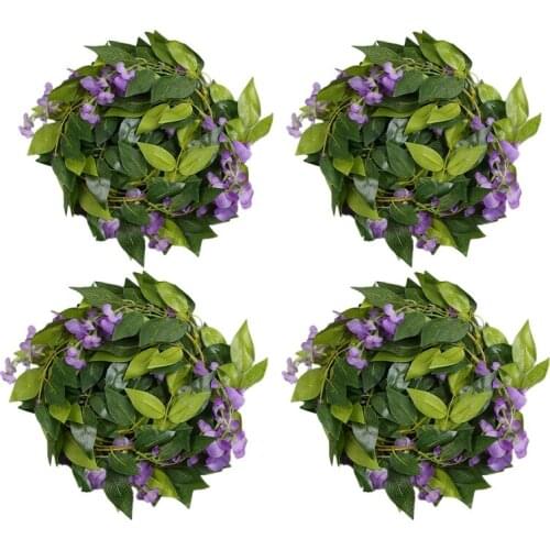 4 Pieces of Artificial Plastic, Simulated Green Plants, Indoor and Outdoor Home Garden Office Wedding Decoration