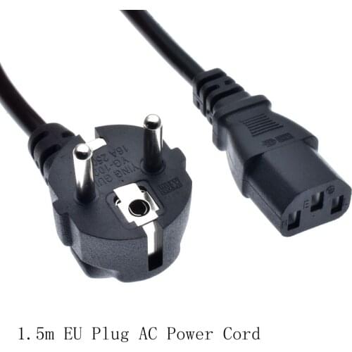 EU AU US UK Power Cable Euro European American British Australia Australian IEC C13 Power Supply Cord 1.5m 5ft For AC Adapters