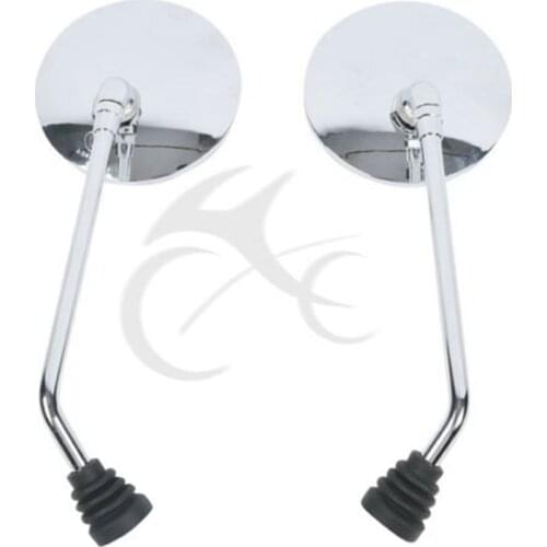 Motorcycle Universal 8mm Round Rear View Mirror For Honda Yamaha