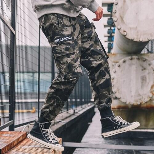 2020 New High Quality Skinny Streetwear Joggers Hip Hop Cargo Military Tactical Camouflage Harem Men Fashion