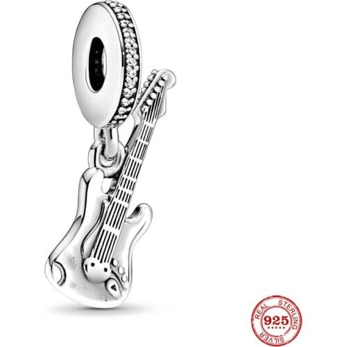 New Original Silver Color Musical Dangle Fit European Pandora Charms Bracelet Bangles P399