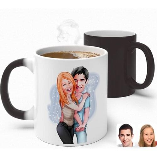 Personalized Valentine Caricature Of Magic Mug Bardak-85