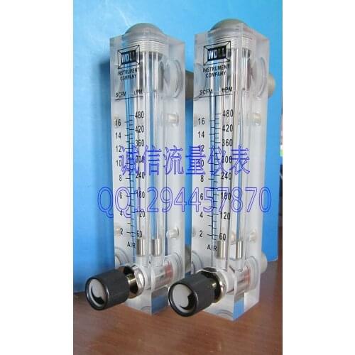 Air flow meter with adjusting panel type gas flowmeter LZM-15T 60~480LPM 2-16SCFM