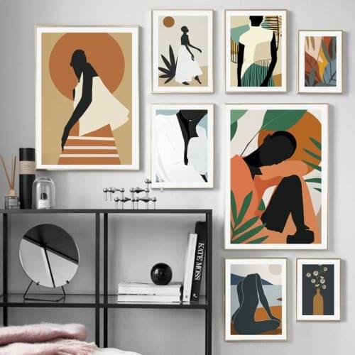 Retro African Beauty Picture Canvas Painting Decorative Canvas Painting For Living Room Wall Decoration Home Decor