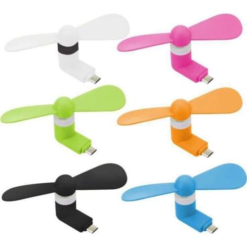 Phone Hand Fan Micro USB Flexible Mini Fans Portable Cell Phone Electric Fan Cooling Cooler For Android