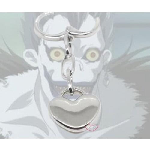 Anime Cosplay Death Note Ryuk Earrings Cosplay Unisex Ear Clip Accessories Alloy Heart Earrings Collection Gift Cosplay Prop