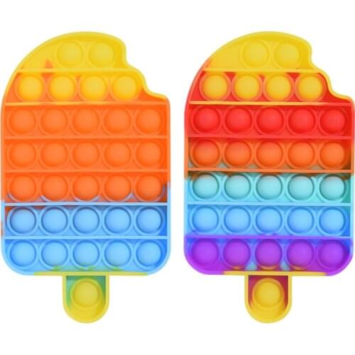 Silicone Ice Cream Push Sensory Toy Anti-stress Relaxing Toy Autism Toys Stress Relieve Special Needs Concentration Educational