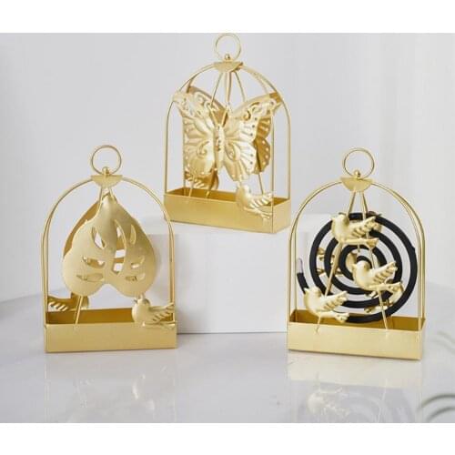 Nordic Spiral Mosquito Coil Holder Iron Mosquito Coil Frame Insect Repellent Incense Rack Home Decoractive Repellent Coil Holder
