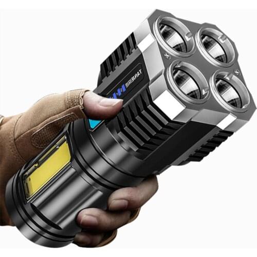 DropShip Super Bright COB LED Flashlight USB Rechargeable Multifunction Portable Lanterns Torch Side Lights Night Lights