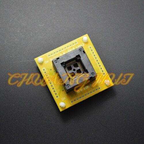 IC TEST QFP44 TQFP44 LQFP44 ic test socket QFP44 with PCB socket 0.8mm pitch size=10x10/12x12mm