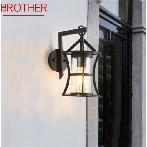 BROTHER Outdoor Classical Wall Lamp LED Light Waterproof IP65 Sconces For Home Porch Villa Decoration