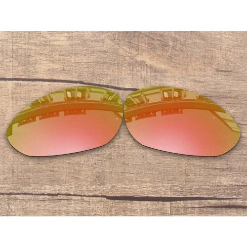 Vonxyz Peach Gold Mirror Polarized Replacement Lenses for-Oakley Monster Dog Frame