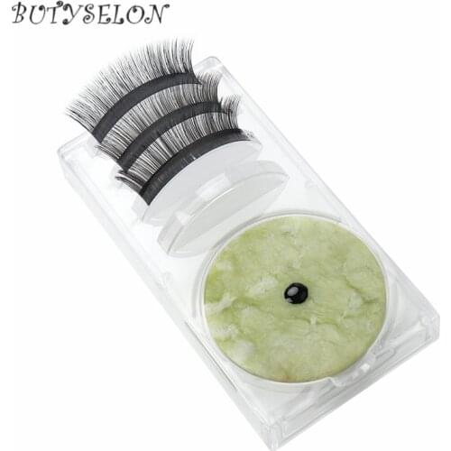 High Quality Jade Stone+1set Eyelashes Extension Tools Individual Eyelash Measure Pads Adhesive glue Stand Holder Makeup Tools
