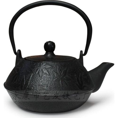 Arts friends Japanese cast iron tea pot Maple old iron kettle Kung Fu Tea Free shipping