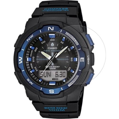 2pcs Tempered Glass for casio SGW 500H Screen Protector smartwatch cover