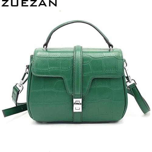 Female Embossing Flap Shoulder Bag, 100% Real Cow Skin,Womens Genuine Leather Shoulder Bag, Cross body Messenger Bag, D030