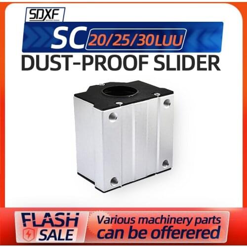 1/2/4PCS Dustproof Slider Linear Bearing Optical Axle Box Slider Bearing SCS20/25/30UU