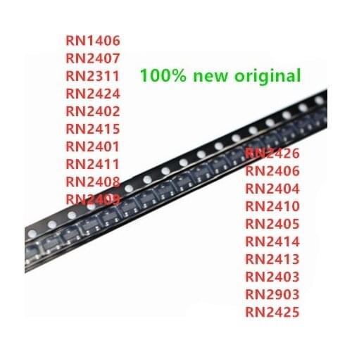 10PCS RN1406 RN2407 RN2311 RN2424 RN2402 RN2415 RN2401 RN2411 RN2425 RN2409 RN2426 RN2406 RN2404 RN2410 RN2405 SOT-23