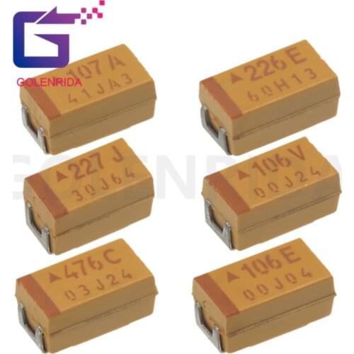 100PCS Tantalum Capacitor Type C 226 686 106 337 227 476 107 10UF 22UF 47UF 68UF 100UF 220UF 330UF 4V 6.3V 10V 16V 25V 35V C6032