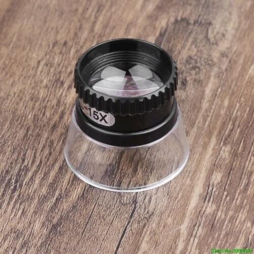 15X Monocular Magnifying Glass Loupe Lens Map Eye Magnifier Jewelry Repair Tool