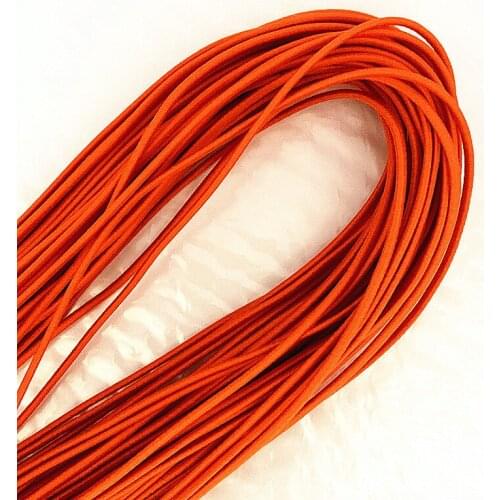 2mm Orange high elasticity round elastic bandage round elastic rope rubber band elastic line DIY sewing accessories 5-20 meters