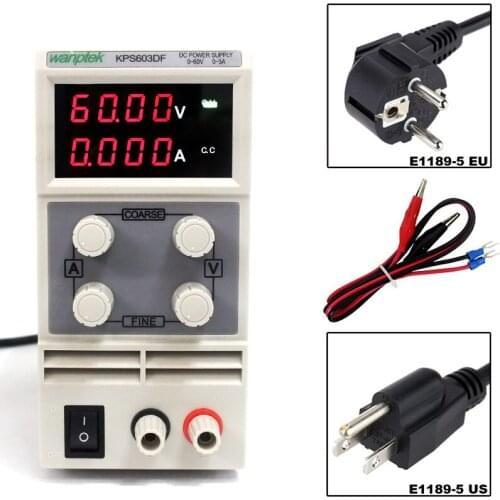 60V 3A DC Regulated Power High Precision Adjustable Supply Switch Power Supply Maintenance Protection Function KPS603DF
